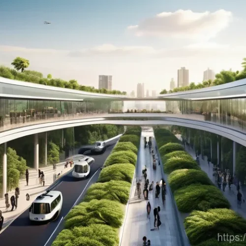 Home 2 네옴 프로젝트의 미래 도시 계획 - A hyper-realistic depiction of "The Line" in Neom City. The immense vertical city stretches endlessl...